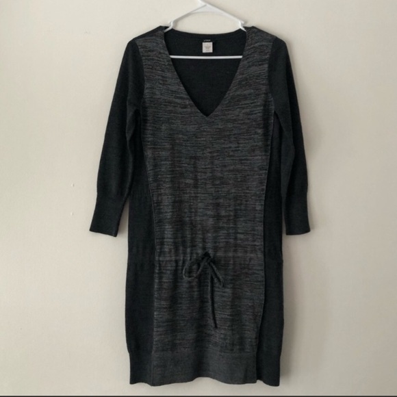 J. CREW Wool Blend Colorblock Drawstring Dress - Picture 4 of 11